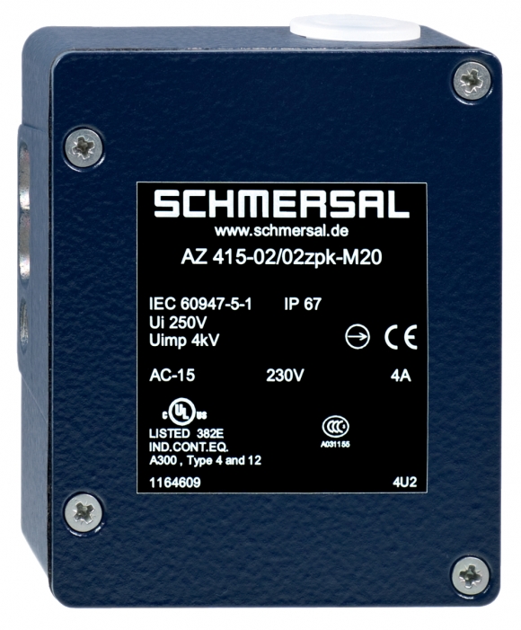 Nouveau AZ 415-02/11ZPK M20 Schmersal AZ 415 Numéro d'article : 101154115