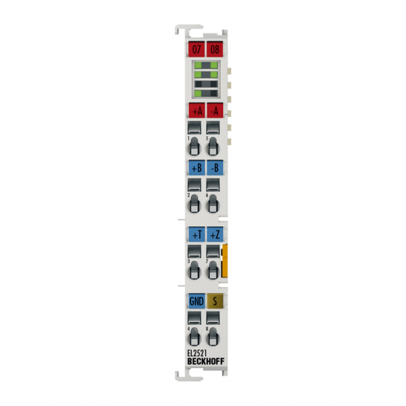 Nouveau terminal BECKHOFF EtherCAT EL2521-0124, sortie de train d'impulsions à 1 canal, incr. enc. simulation, 24 V DC, 1 A, avec capture/comparaison entrée/sortie