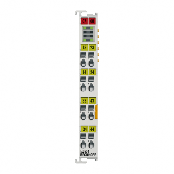 Nouvelle borne EtherCAT BECKHOFF EL2634, sortie relais 4 canaux, 250 V AC, 30 V DC, 4 A Nouvelle borne EtherCAT BECKHOFF EL2634, sortie relais 4 canaux, 250 V AC, 30 V DC, 4 A