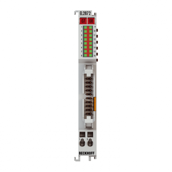 Nouveau EL2872-0010 BECKHOFF EtherCAT Terminal, sortie numérique 16 canaux, 24 V DC, 0,5 A, commutation à la terre, câble plat