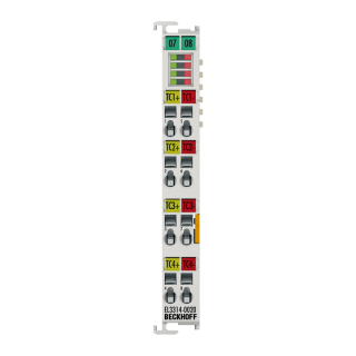 Nouveau EL3314-0020 BECKHOFF EtherCAT Terminal, entrée analogique 4 canaux, température, thermocouple, 24 bits, haute précision, calibré en usine