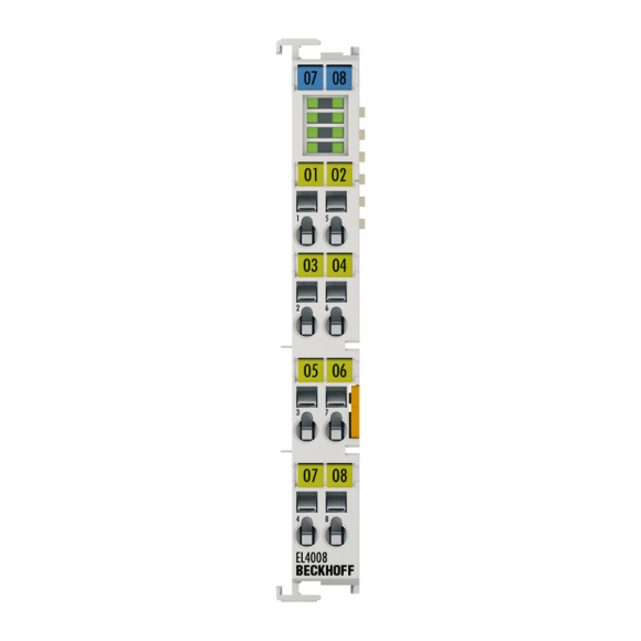 Nouveau terminal EtherCAT BECKHOFF EL4008, sortie analogique 8 canaux, tension, 0 Nouveau terminal EtherCAT BECKHOFF EL4008, sortie analogique 8 canaux, tension, 0