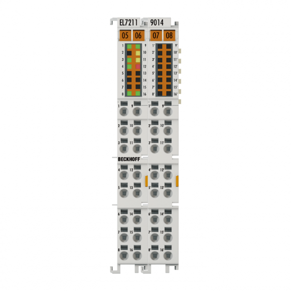Nouveau EL7211-9014 BECKHOFF EtherCAT Terminal, interface de mouvement à 1 canal, servomoteur, 48 V DC, 4,5 A, OCT, adapté aux applications STO