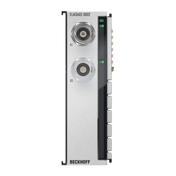 Nouveau ELM3602-0002 BECKHOFF EtherCAT Terminal, entrée analogique 2 canaux, IEPE/accéléromètre, 24 bits, 50 ksps, BNC