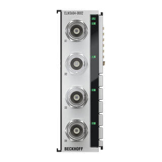Nouveau ELM3604-0002 BECKHOFF EtherCAT Terminal, entrée analogique 4 canaux, IEPE/accéléromètre, 24 bits, 20 ksps, BNC